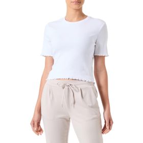 Pieces Pcmaddy Ss Short Top Bc Parlak Beyaz Kadın T-shirt