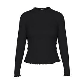 Pieces Pcnicca Ls Top Noos Schwarz Uzun Kollu Kadın T-shirt