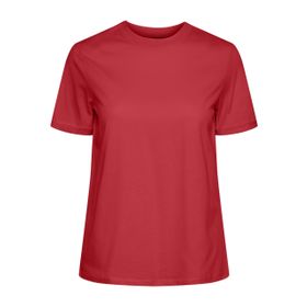 Pieces Pcria Ss Fold Up Solid Tee Noos Bc Bittersweet Kadın T-shirt