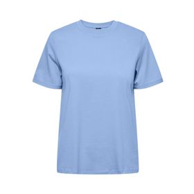 Pieces Pcria Ss Fold Up Solid Tee Noos Bc Hydrangea Kadın T-shirt