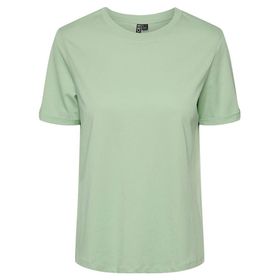 Pieces Pcria Ss Fold Up Solid Tee Noos Bc Yeşil Quiet Green Kadın T-shirt