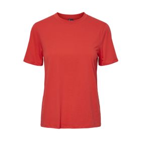 Pieces Pcria Ss Solid Tee Noos Bc Bittersweet Kadın T-shirt