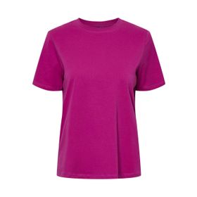 Pieces Pcria Ss Solid Tee Noos Bc Fuşya Festivali Kadın T-shirt