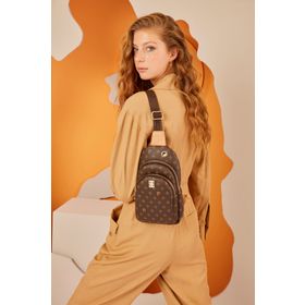 Pierre Cardin 05PO22Y1535 Kahve Monogram Kadın Omuz Çantası