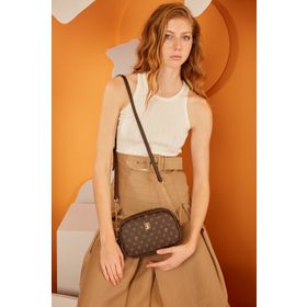 Pierre Cardin 05PO22Y1543 Kahverengi Monogram Kadın Omuz Çantası