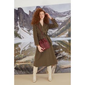 Pierre Cardin 05PO22Y1544 Print Bordo Büzgülü Kadın Omuz Çantası