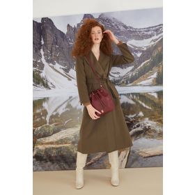 Pierre Cardin 05PO22Y1544 Print Bordo Büzgülü Kadın Omuz Çantası