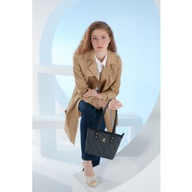 Pierre Cardin 05PO23Y1715 Tramlı Alfabe Antrasit Kadın Omuz Çantası