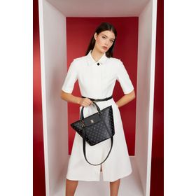 Pierre Cardin 05PO23Y1717 Siyah Monogram Kadın Omuz Çantası