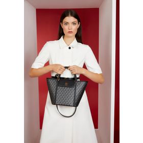 Pierre Cardin 05PO23Y1717 Siyah Monogram Kadın Omuz Çantası