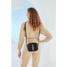 Pierre Cardin 05PO23Y1721 Siyah Monogram Kadın Omuz Çantası