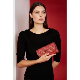 Pierre Cardin 06PO23K1417 Tramlı Alfabe Kırmızı Kadın Portföy ve Clutch Çanta