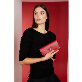 Pierre Cardin 06PO23K1417 Tramlı Alfabe Kırmızı Kadın Portföy ve Clutch Çanta