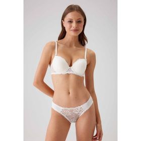 Pierre Cardin 1-4-4561 Ekru Destekli Dantelli Kadın Sütyen Takımı