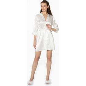 Pierre Cardin 1010 Pudra Ekru Kadın Saten Sabahlık