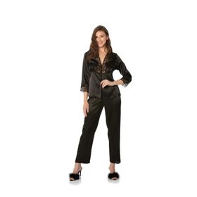 Pierre Cardin 1110 Siyah Kadın Pijama Takımı