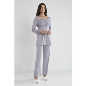 Pierre Cardin 1241 Royal Kadın Penye Dantelli Pijama Takım