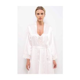 Pierre Cardin 13784 Saten Kadın Gecelik Sabahlık Takım