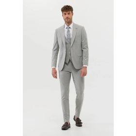 Pierre Cardin 1603648 Gri Erkek Ekstra Slim Fit Yelekli Takım Elbise