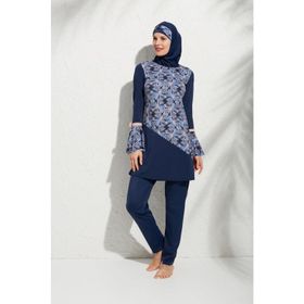 Pierre Cardin 191921 Uzun Kollu Volanlı Desenli Tesettür Mayo