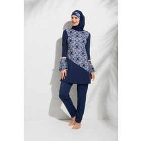 Pierre Cardin 191921 Uzun Kollu Volanlı Desenli Tesettür Mayo