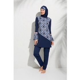 Pierre Cardin 191921 Uzun Kollu Volanlı Desenli Tesettür Mayo