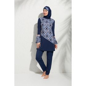 Pierre Cardin 191921 Uzun Kollu Volanlı Desenli Tesettür Mayo