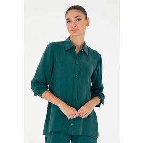 Pierre Cardin 1945088 VR079 Yeşil Kadın Gömlek