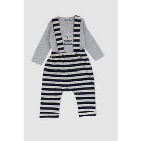 Pierre Cardin 302262 Yeşil Bebek Bahçıvan Tulum Takımı