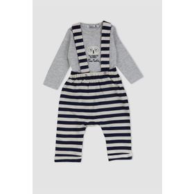 Pierre Cardin 302262 Yeşil Bebek Bahçıvan Tulum Takımı