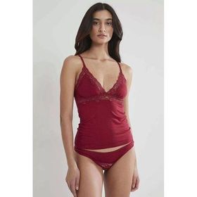 Pierre Cardin 367 Dantelli Penye Kaşkorse Bordo Kadın Atlet Külot Set