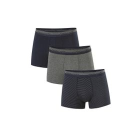 Pierre Cardin 3'lü Çizgili/Düz Erkek Boxer