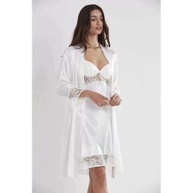 Pierre Cardin 4075 Ekru 2'li Balensiz Kaplı Gecelik Sabahlık