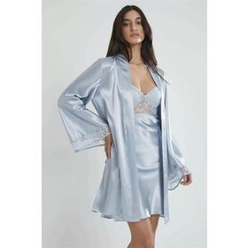 Pierre Cardin 4090 Mist Midi Dantel Sabahlık Gecelik Set