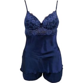 Pierre Cardin 415 Lacivert Saten Şort Takım