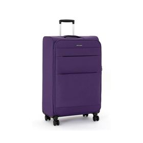 Pierre Cardin 4200 Büyük Boy Mor Ultra Light Hafif Lüx Kumaş Tekerlekli Valiz