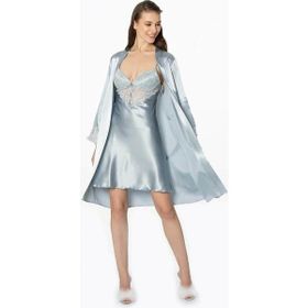 Pierre Cardin 4300 Mist 2'li Saten Kısa Gecelik Sabahlık
