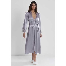 Pierre Cardin 4370 Royal Saten Dantelli Kadın Gecelik & Sabahlık Takım