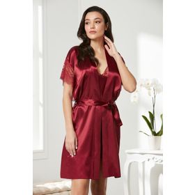 Pierre Cardin 4438 Saten Dantelli Kadın Gecelik Sabahlık Takım