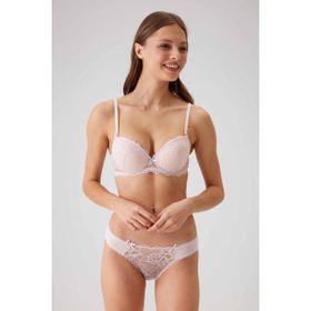 Pierre Cardin 4560 Pudra Allegra Balenli Desteksiz Sütyen Takımı
