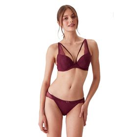 Pierre Cardin 4720 Mürdüm Kadın Soft Pushup Sütyen Takımı