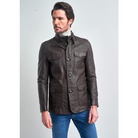 Pierre Cardin 48 Kahverengi Suni Deri Erkek Ceket