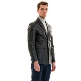 Pierre Cardin 48 Siyah Erkek Deri Ceket