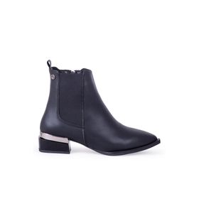 Pierre Cardin 4K 54006 Siyah Fermuarlı Kadın Bot