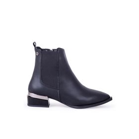 Pierre Cardin 4K 54006 Siyah Fermuarlı Kadın Bot