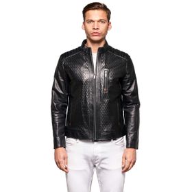 Pierre Cardin 50 Siyah Erkek Deri Ceket