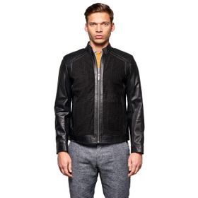 Pierre Cardin 50 Siyah Erkek Deri Ceket