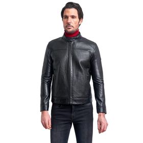 Pierre Cardin 50 Siyah Erkek Deri Ceket
