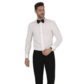 Pierre Cardin 50236035-VR013 Beyaz Smokin Erkek Gömlek