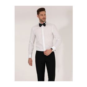 Pierre Cardin 50236035-VR013 Beyaz Smokin Erkek Gömlek